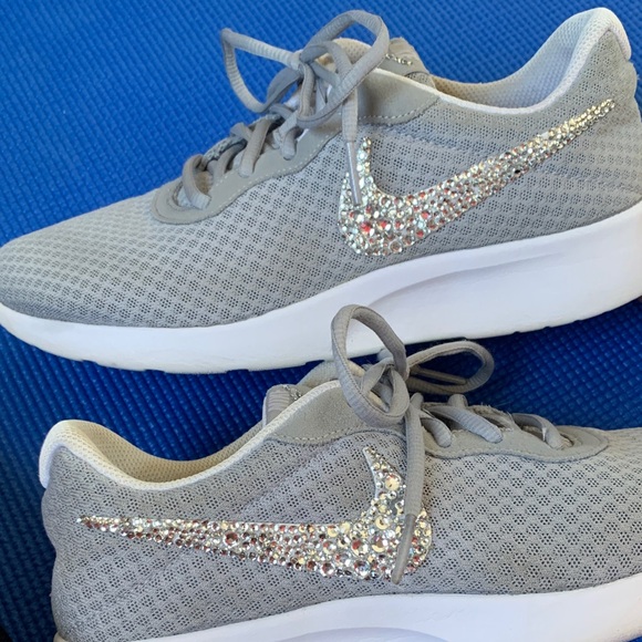 Nike Light Gray Sneakers with Sparkling Swoosh - Picture 17 of 17